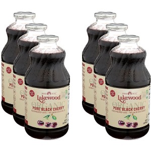 Lakewood Organic Pure Black Cherry Juice - Case of 6 - 32 fl oz - 1 of 2