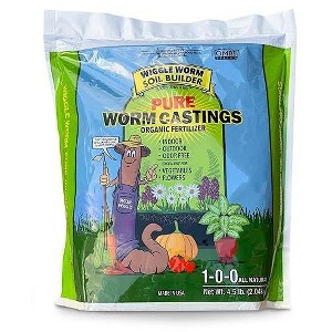100% Pure Organic Worm Castings Fertilizer, 4.5-Pounds - Improves Soil Fertility and Aeration - 1 of 4