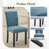 Dining Chairs Set of 6, Upholstered Parsons Diner Room Chair Sets, Linen Fabric Accent Chairs with Nailhead Trim and Padded Cushion - 3 of 4