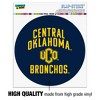 Central Oklahoma Bronchos Logo Automotive Car Window Locker Circle Bumper Sticker - 3 of 4
