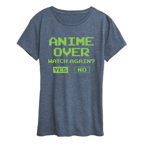Women's - Instant Message - Anime Over Yes No Short Sleeve Graphic T-Shirt - 1 of 4