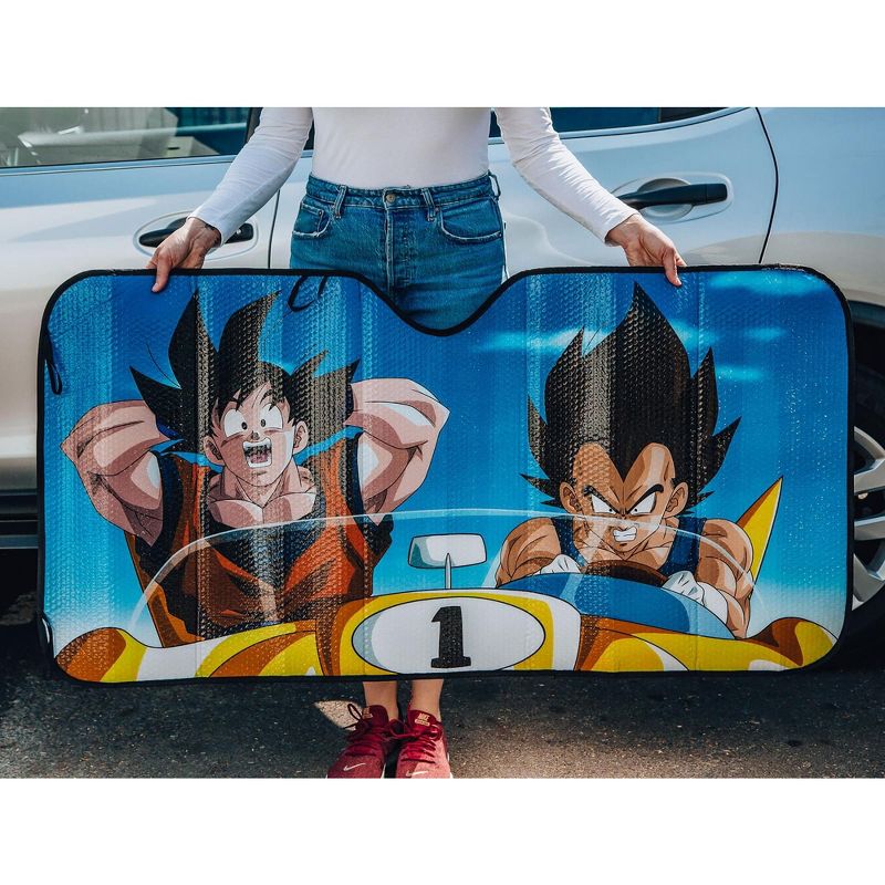 Just Funky Dragon Ball Z Goku & Vegeta Sunshade for Car Windshield | 57 x 28 Inches, 4 of 8