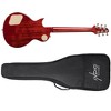 Monoprice 66SB DLX Plus Mahogany Electric Guitar with Gig Bag, Gold Top, 6 Strings, Single‑Cutaway Solid Body - Indio Series - 3 of 4