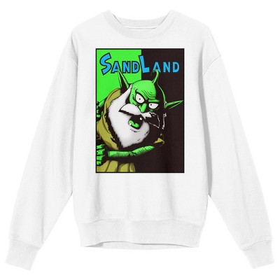 Sand Land Thief Teaser Art Adult White Crew Neck Long Sleeve Sweatshirt