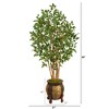 Nearly Natural 5.5-ft Ficus Bushy Artificial Tree in Decorative Planter - 2 of 4