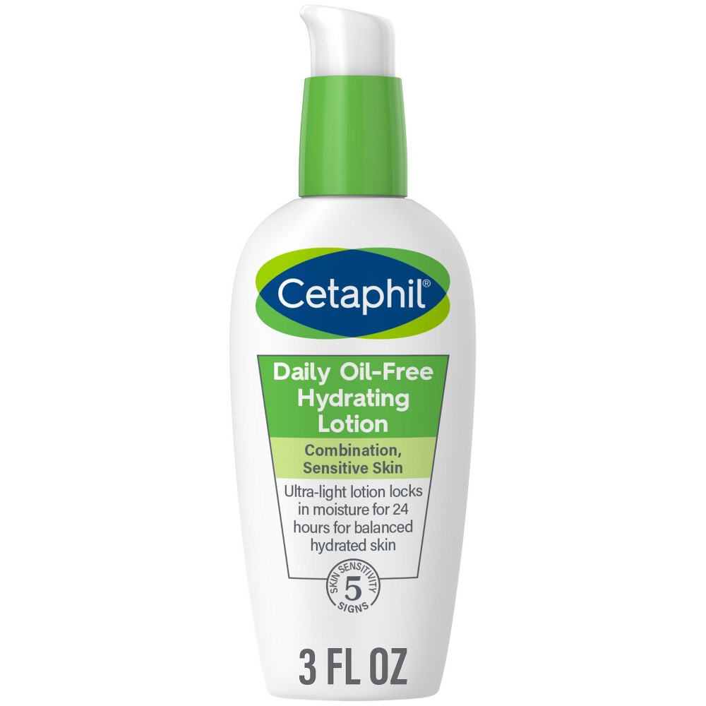 Photos - Cream / Lotion Cetaphil Oil-Free Hydrating Face Lotion with Hyaluronic Acid - 3 fl oz 