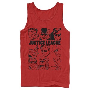 Men's Justice League Vintage Hero Panels Tank Top - 1 of 3