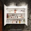 Famapy White Anti-Fog Mirror Bathroom Medicine Cabinet Wall Mount Cabinet With 3-Color LED Lights - 2 of 4