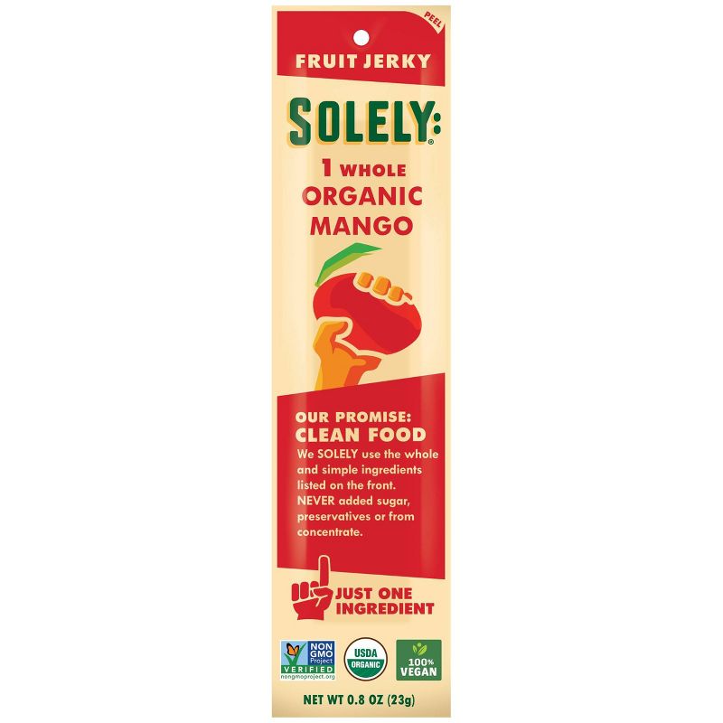 SOLELY Organic Mango Fruit Jerky - 0.8oz, 1 of 7