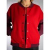Jess by Meiko Women's Color-Blocked Snap Button Crew Neck Long Sleeve Varsity Jacket - 2 of 4