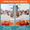 Attop 2-Pack 1440° Sink Faucet Extenders for Kids' Rooms, Bathrooms, and Kitchens; Silver Rotary Faucet Aerator with Rotary Spout Accessory - 4 of 4