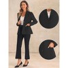 Allegra K Women's Lapel Long Sleeve Pockets Shoulder Pads Blazers - 2 of 4