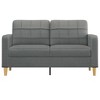 vidaXL Contemporary 2-Seater Sofa in Dark Gray Fabric with Comfortable Cushioning and Sturdy Metal Frame - Indoor Comfort Lounge Seating - 2 of 4