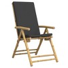 vidaXL Garden Reclining Chair Set of 4 Dark grey - 3 of 4