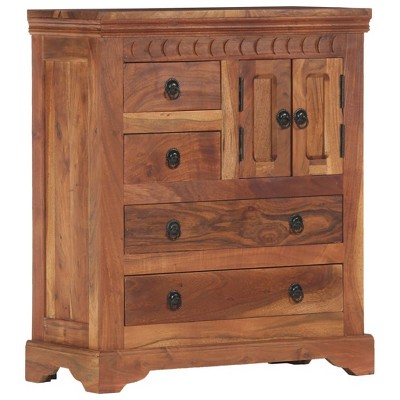 vidaXL Sideboard 24.4 inches x11.8 inches x29.5 inches  Solid Acacia Wood