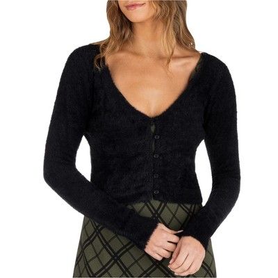 Hurley Womens Textured Cardigan Sweater
