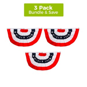 Briarwood Lane 4th of July Patriotic Bunting 48" X 24" (Set of 3 1x1 For 4th of July Bundle - 1 of 4