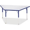Jonti-Craft Berries Adult-Size Gray Laminate Trapezoid Table (30 x 60) in Blue - 2 of 2