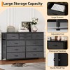 10-Drawer Dresser TV Stand, Small TV Cabinet with Metal Frame, Chest of Drawers - 4 of 4