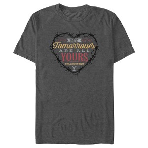 Men's Yellowstone My Tomorrows Are All Yours Barbwire Heart T-Shirt - 1 of 4