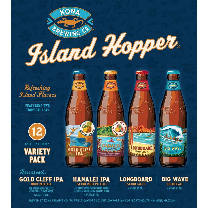 Kona Brewing Island Hopper Variety Pack - 12pk/12 fl oz Bottles, 2 of 4