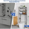 3 Tier Over Toilet Storage Rack Bathroom Organizer Shelves Cabinet Black Freestanding Space Saver - 4 of 4