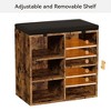 Shoe Rack For Entrance,Shoe Bnch Entryway Seat with Storage,Shoe Storage Organizer Closet With Adjustable Shelves - 4 of 4