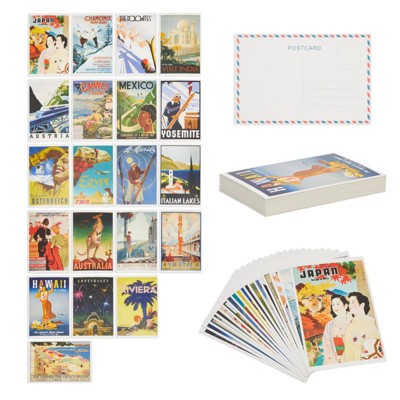 Pipilo Press Set Of 40 Vintage Travel Postcards Bulk Post Cards, 20 ...