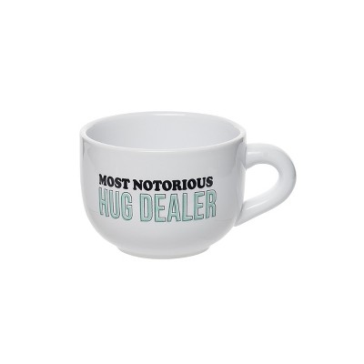 Totalee Gift Most Notorious Hug Dealer Cappuccino Mug Ceramic White 24 oz