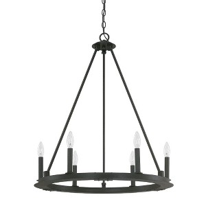 Capital Lighting Pearson 6 - Light Chandelier in  Black Iron - 1 of 2