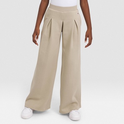 Girls' Champion Wide Leg Pleated Fleece Pants