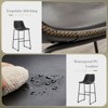 MAYEERTY Armless Barstools Faux Leather Dining Chairs with Metal Legs and Footrest, for Home Office Kitchen Island - 4 of 4