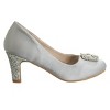 Badgley Mischka Girls Heel Dress Shoes -Elegant Girls' Pumps, Low Heels, Flower Party, Wedding, Princess (Little Kids) - 2 of 4