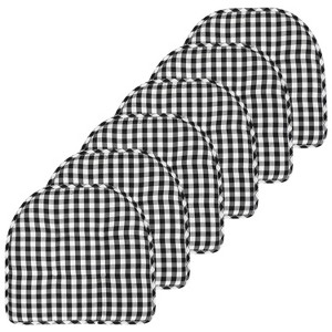 Checkered Buffalo Check U Shaped Memory Foam 17" x 16" Chair Cushions by Sweet Home Collection® - 1 of 4