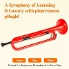pInstrument pBugle Plastic Bugle – Lightweight, Durable ABS Build – Includes Detachable 7C Mouthpiece – Ideal First Instrument for Students – Red - 2 of 4