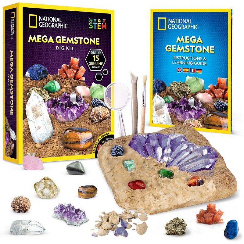 NATIONAL GEOGRAPHIC Mega Gemstone Dig Brick Science Kit, 1 of 7