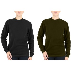 Galaxy By Harvic Women's Loose Fit Fleece-Lined Pullover Sweatshirt-2 Pack - 1 of 2