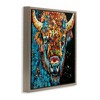 Stupell Industries Modern Bison with Paint Splatter Floating Frame Canvas Art, Brown, 25" x 25" - 2 of 4