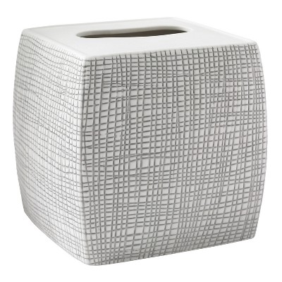 Cestino Tissue Holder Gray/White - Cassadecor