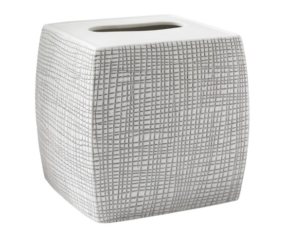 Cestino Tissue Holder Gray/White - Cassadecor