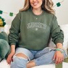 Simply Sage Market Women's Graphic Sweatshirt Embroidered Lucky Varsity Clover St. Patrick's Day - White Ink - 2 of 3