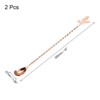 Unique Bargains Stainless Steel Long Handle With Spiral Pattern Drink Mixing Spoon 2 Pcs - 2 of 4