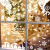 Unique Bargains Christmas Decorations for Windows and Home Christmas Window Clings Party Supplies White 1 Set - 3 of 4