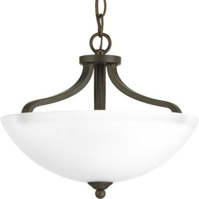 Brushed Nickel Glass Semi-Flush Mount Ceiling Light
