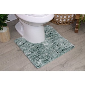 Cloud Comfort Microfiber Bathroom Rug, Non Slip Bath Mat Water Absorbent Soft Microfiber Shaggy Mat Machine Washable, Thick Plush Rugs for Shower - 1 of 4