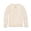 Girls' Organic Long Sleeve Ruffle Edge Sweater, Kids - 3 of 3
