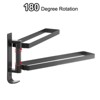 Unique Bargains Aluminum Alloy Space Saving Wall Mounted Swivel Towel Holder - 3 of 4