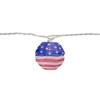 Northlight American Flag Paper Lantern Patriotic Patio Lights - 8.5' - White Wire - 10ct - 4 of 4