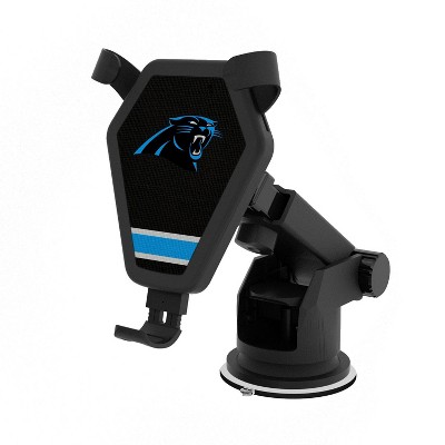 Keyscaper Carolina Panthers Stripe 10-Watt Wireless Car Charger