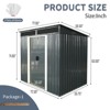 NicBex Outdoor Metal Storage Shed with Lockable Sliding Doors and Transparent Plate for Backyard Garden,Patio - 3 of 4